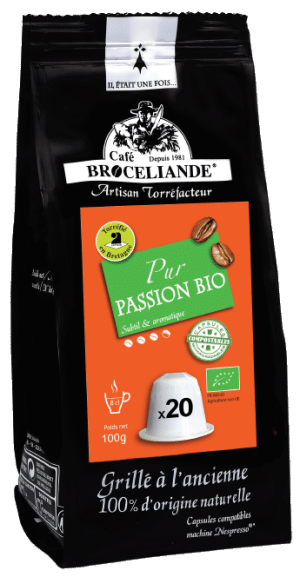 capsules café x 20 pur passion bio
