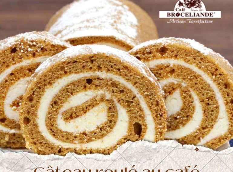 gateau roule au cafe torrefaction de broceliande